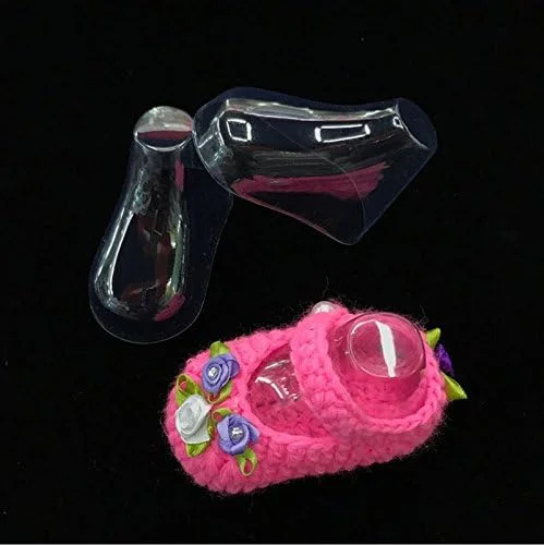 مولنسیور 50 عدد / 25 جفت قالب پلاستیکی شفاف پا نوزاد برای نمایش جوراب، پاپوش و کفش کودک، استند نگهدارنده و شکل دهنده، مناسب فروشگاه و استفاده خانگی (10 سانتی متر)