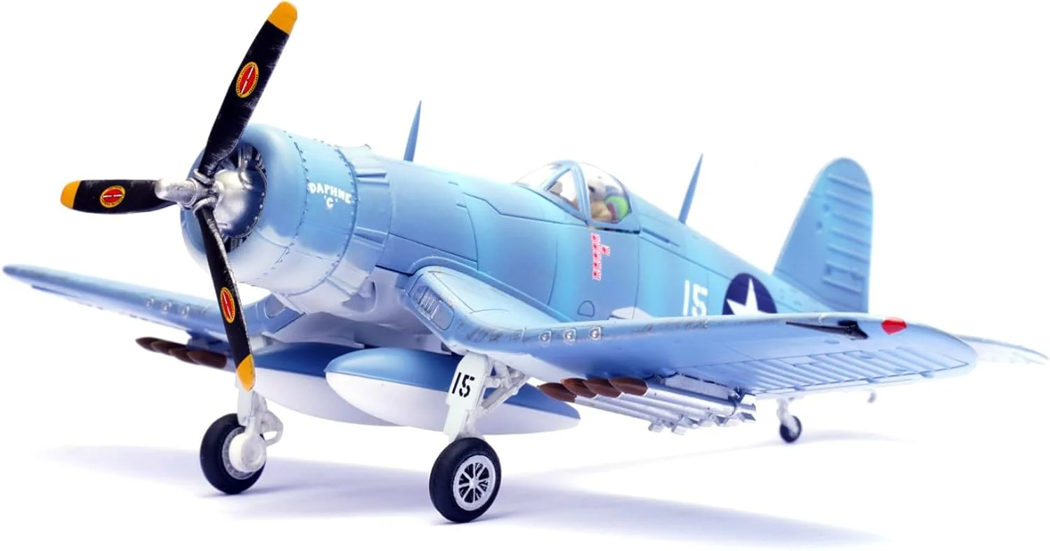 مدل هواپیمای جنگنده F4U Corsair VMF-213 Hell Hawks James Cupp Daphne C نیروی دریایی ایالات متحده آمریکا جنگ جهانی دوم مقیاس 1:72، مدل شبیه سازی هواپیمای اسباب بازی، مدل نمایشگاه علوم هوانوردی