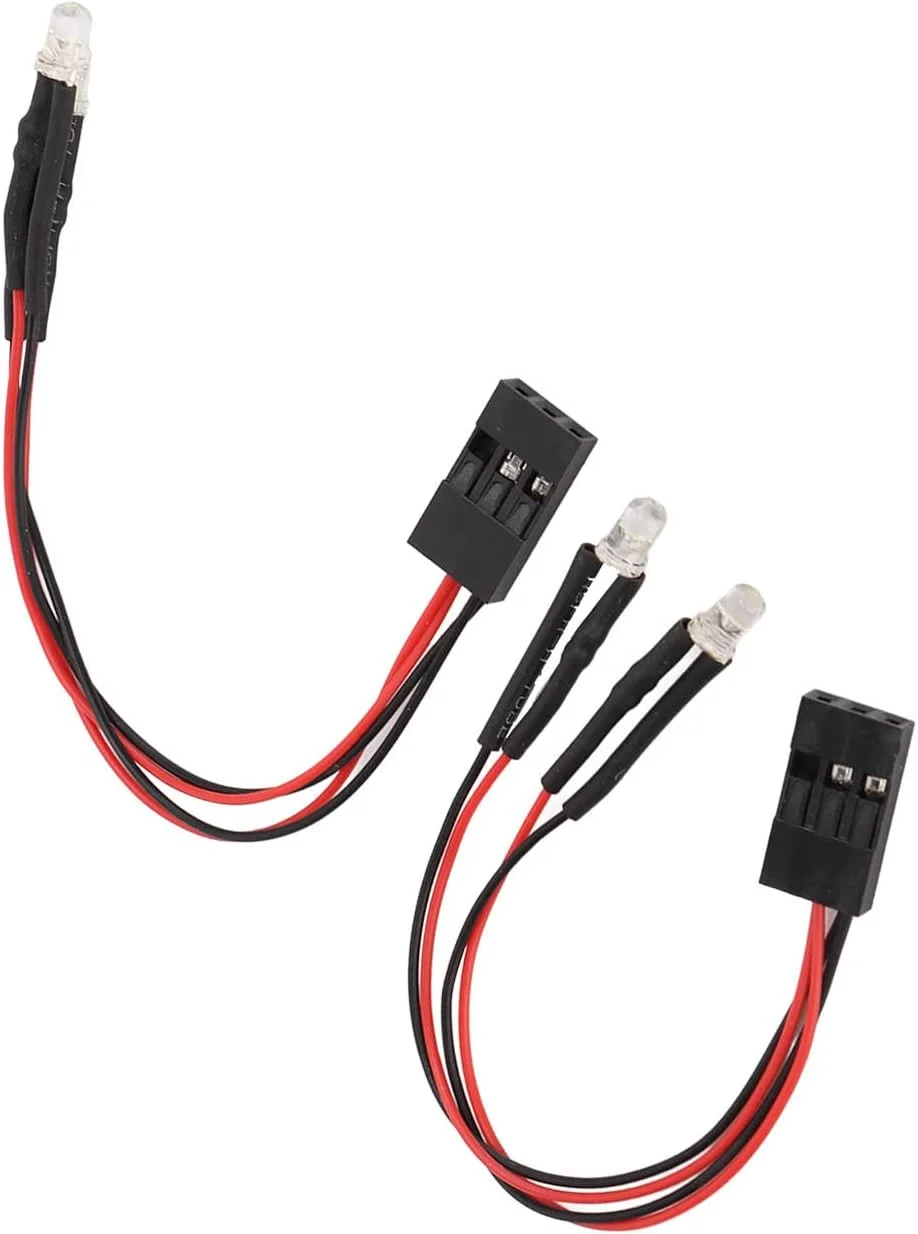 چراغ های ال ای دی خودرو Cryfokt، عملکرد پایدار و بادوام برای Axial Scx24 1/24 1/18 RC نور سفید برای علاقه مندان