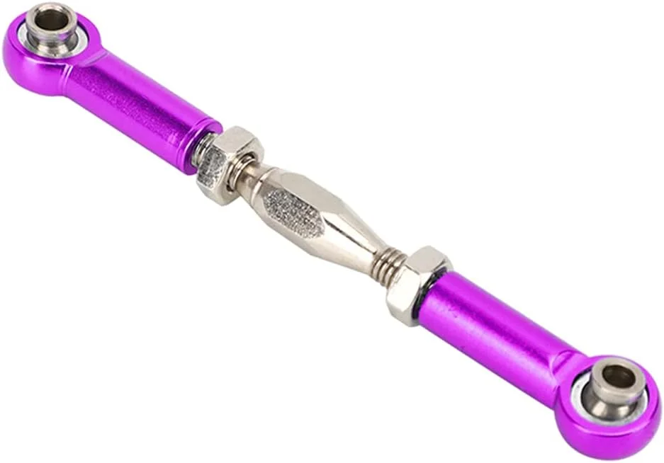 اتصال میله مهاربند آلیاژ آلومینیوم قابل تنظیم شیکریس برای ماشین آرسی، قطعات ارتقاء ماشین آرسی با عملکرد عالی، 6 عدد اتصال میله مهاربند برای علاقه مندان به DIY (بنفش)