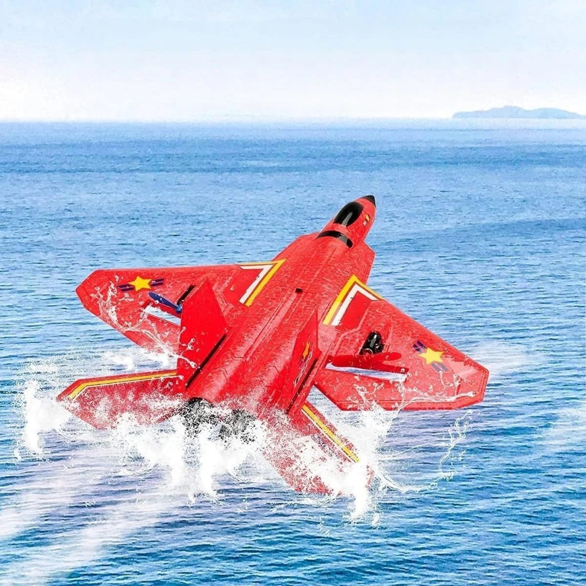 هواپیمای کنترلی کودکانه مدل F-22 Raptor / هواپیمای RC با ژیروسکوپ 6 محوره 2.4 گیگاهرتز با نوار نور، فوم EPP بادوام، چراغ های شب LED، اسباب بازی جنگنده جت مناسب برای مبتدیان، عمر باتری طولانی، برد 400 فوت