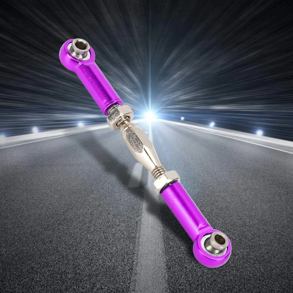 اتصال میله مهاربند آلیاژ آلومینیوم قابل تنظیم شیکریس برای ماشین آرسی، قطعات ارتقاء ماشین آرسی با عملکرد عالی، 6 عدد اتصال میله مهاربند برای علاقه مندان به DIY (بنفش)