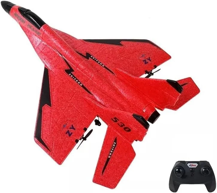 هواپیماهای آرسی SGTT PRO، گلایدر هواپیماهای کنترل از راه دور 2.4 گیگاهرتز، جنگنده کنترل از راه دور با پرواز آسان، هواپیمای آرسی فوم EPP با ژیروسکوپ تعادل خودکار برای کودکان/بزرگسالان (قرمز)