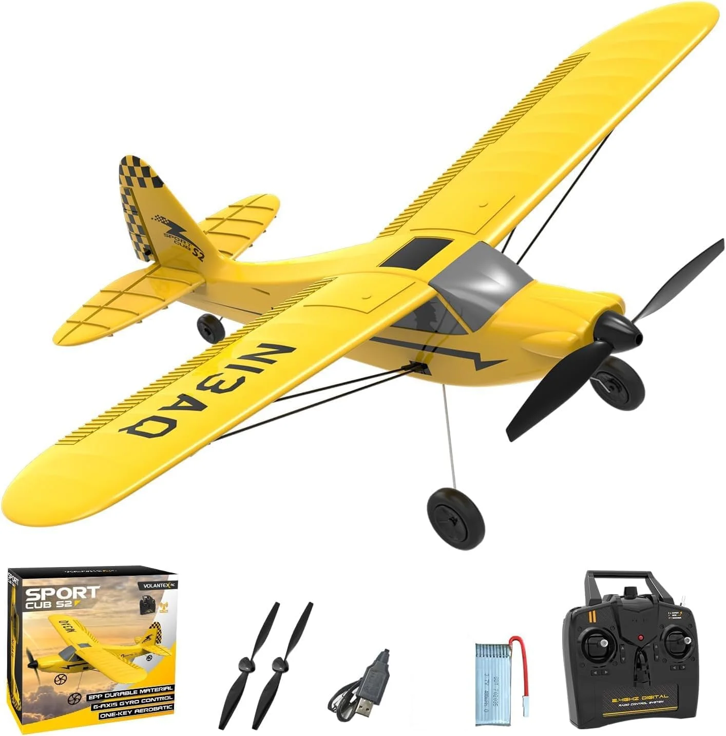هواپیمای RC، هواپیمای آموزشی اسپورت Cub 3CH با کنترل از راه دور، با محافظ پروانه، تثبیت کننده ژیروسکوپ 6 محوره و 3 حالت پرواز، هواپیمای کنترل از راه دور RTF، گلایدر RC، پرواز آسان برای بزرگسالان، کودکان و مبتدیان هواپیمای RC، هواپیمای آموزشی اسپورت Cub 3CH با کنترل از راه دور، با محافظ پروانه، تثبیت کننده ژیروسکوپ 6 محوره و 3 حالت پرواز، هواپیمای کنترل از راه دور RTF، گلایدر RC، پرواز آسان برای بزرگسالان، کودکان و مبتدیان