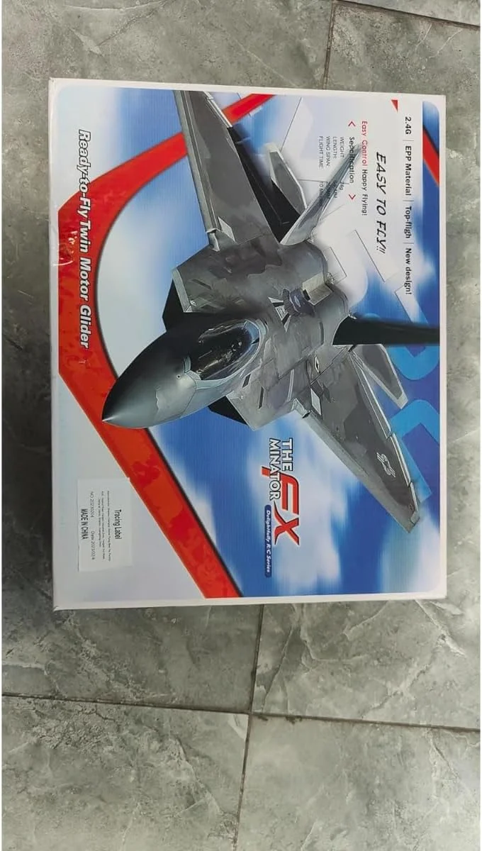 هواپیمای جنگنده کنترلی F-22 با چراغ‌های LED / پهپاد فومی 2.4 گیگاهرتز 2 کاناله آماده پرواز برای کودکان و بزرگسالان، مناسب مبتدیان، برد بلند، مقاوم در برابر سقوط، حرکات آکروباتیک، دارای دو باتری