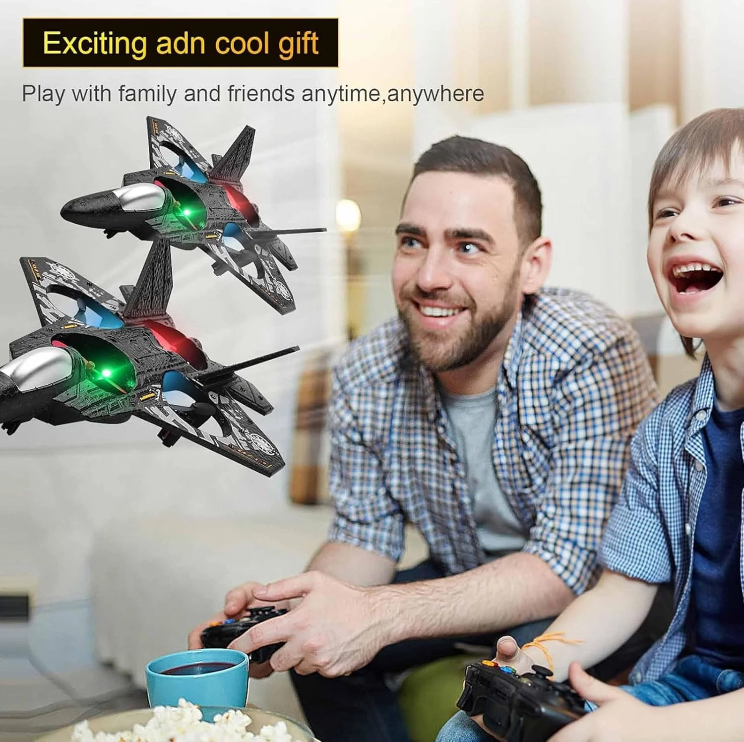 هواپیمای کنترلی اسباب بازی با فرکانس 2.4 گیگاهرتز، کوادکوپتر جنگنده شناور - هواپیمای آماده پرواز با چراغ های رنگی و شارژ USB، ایده آل برای مبتدیان، کودکان و بزرگسالان هواپیمای کنترلی اسباب بازی با فرکانس 2.4 گیگاهرتز، کوادکوپتر جنگنده شناور - هواپیمای آماده پرواز با چراغ های رنگی و شارژ USB، ایده آل برای مبتدیان، کودکان و بزرگسالان