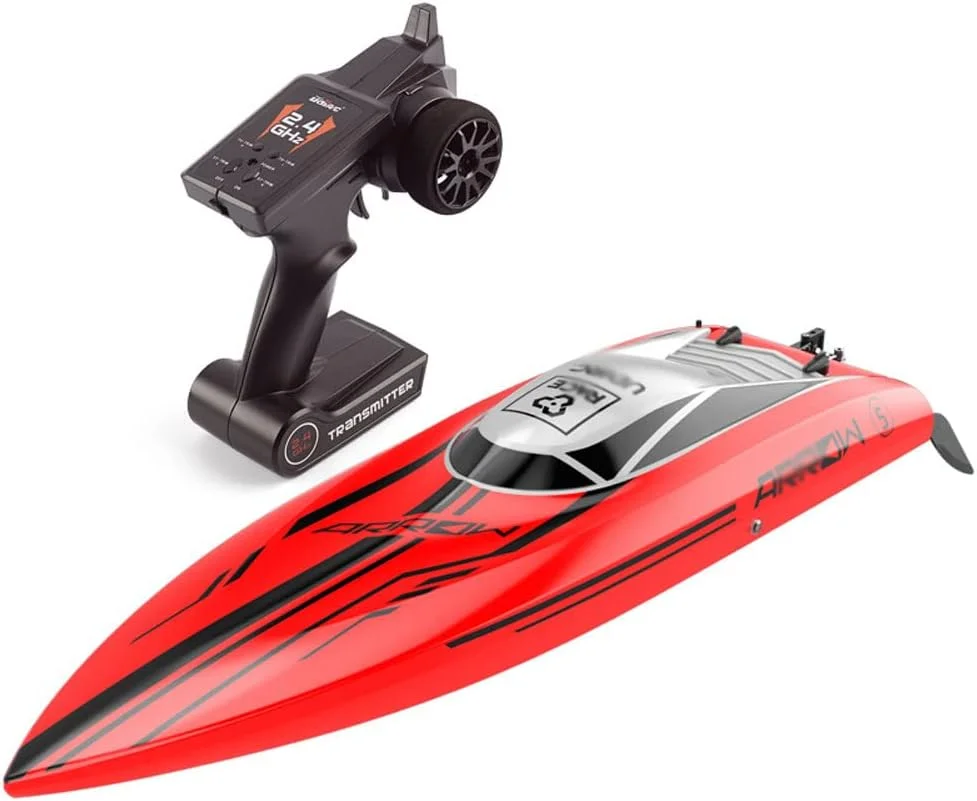 قایق کنترلی بزرگ براشلس با سرعت بالا 30 مایل در ساعت، مناسب برای مسابقات از راه دور در دریاچه، استخر، رودخانه و آب، اسباب بازی کنترلی (B، 2 باتری)