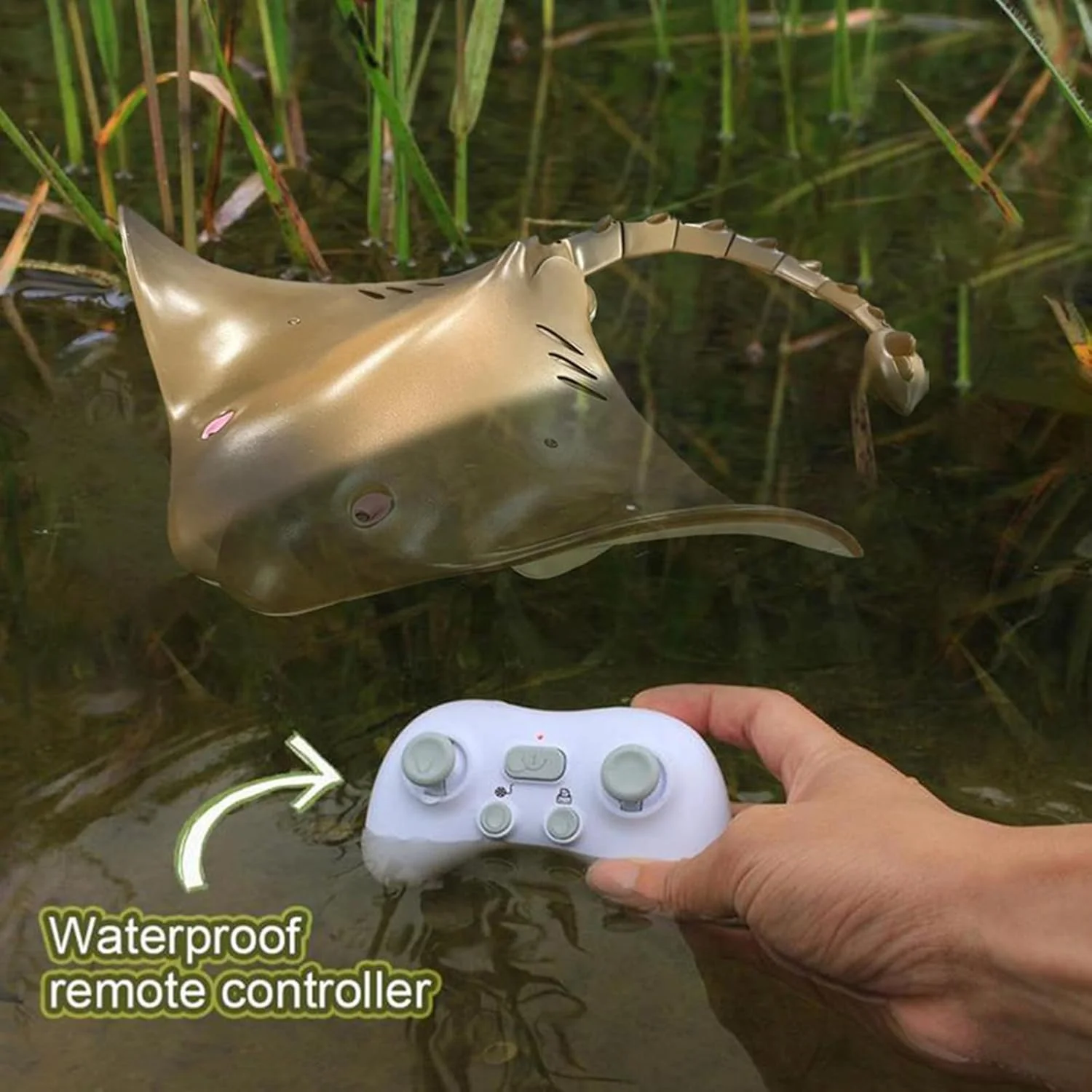 قایق کنترلی Labymos، کشتی کنترلی ضدآب 2.4G، اسباب بازی خلاقانه شناور با کنترل از راه دور بی سیم برای کودکان