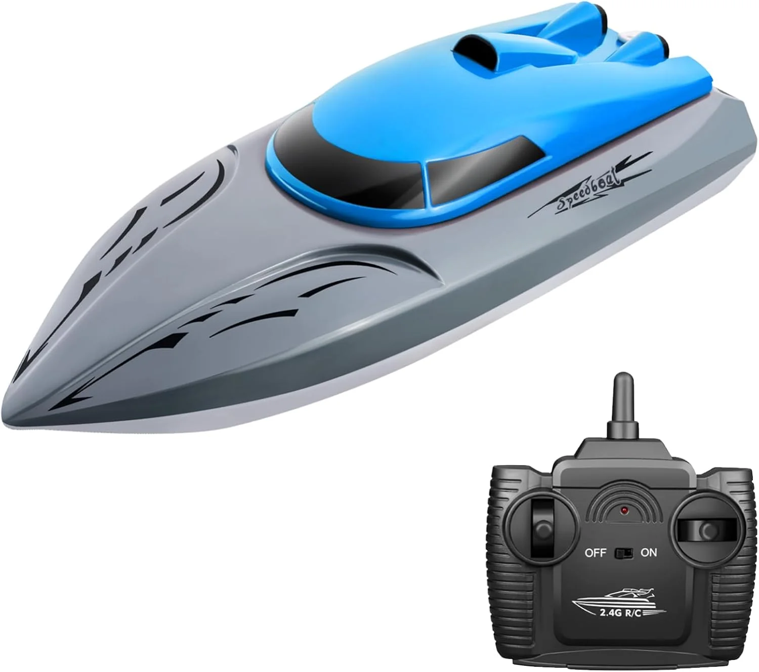 قایق کنترلی Labymos 806 2.4G، قایق اسباب بازی ضد آب با سرعت بالا 20 کیلومتر در ساعت، قایق مسابقه ای برای کودکان