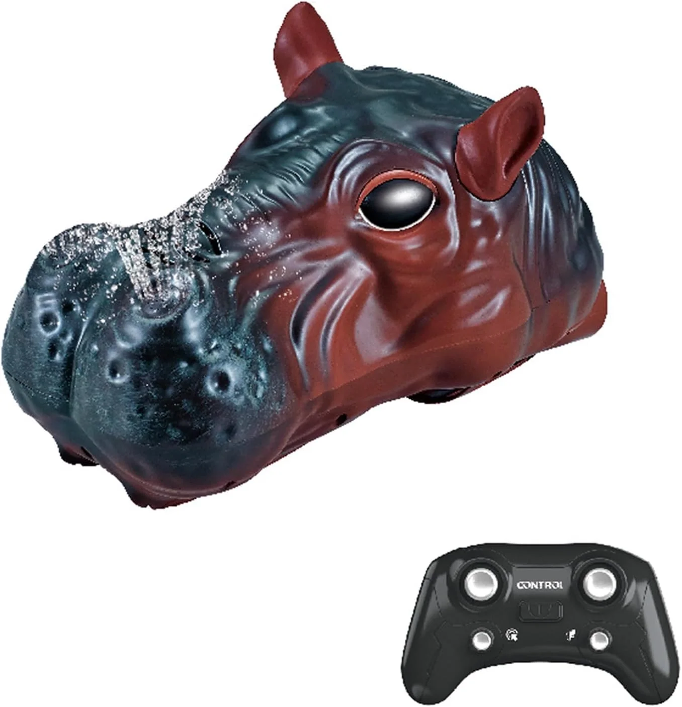 قایق حیوانات کنترلی Labymos با کنترل از راه دور 2.4 گیگاهرتز، اسباب بازی های آبی ضد آب با عملکرد آبپاشی/نمایش با یک کلیک