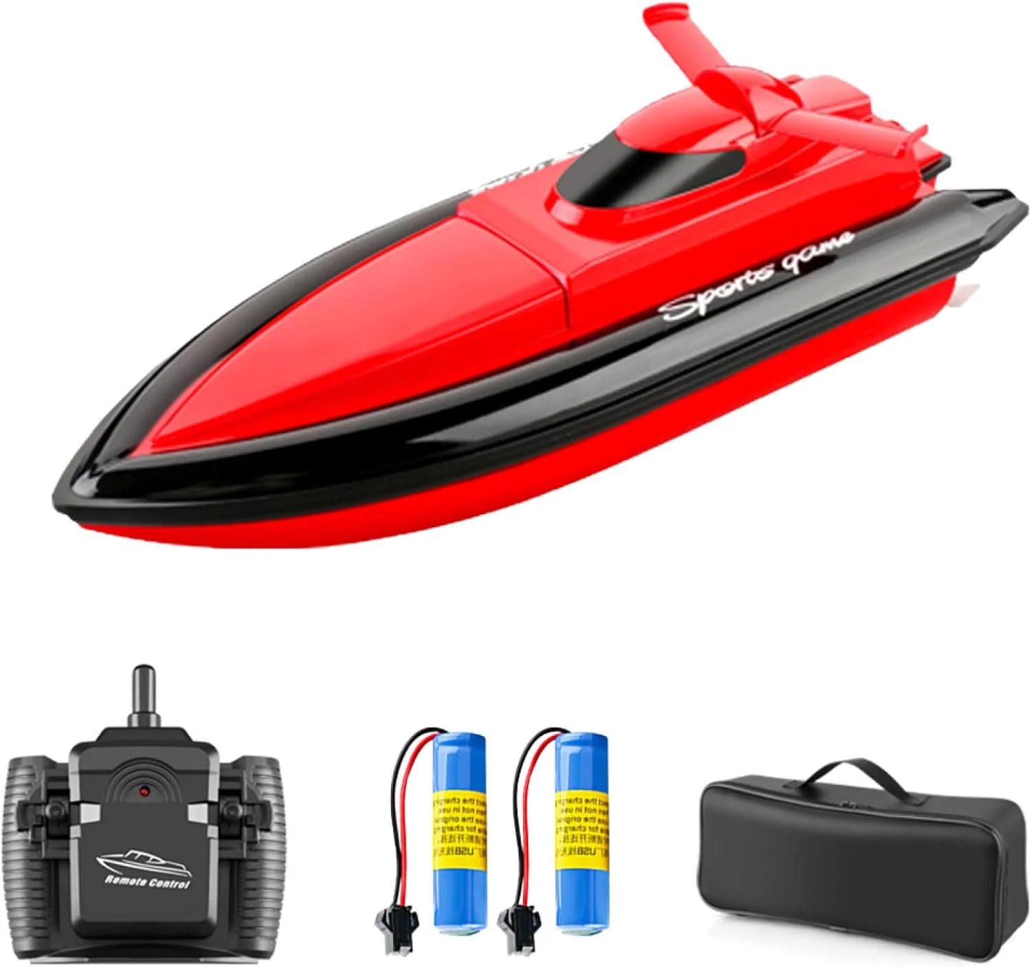قایق های کنترلی Labymos 800 با کنترل از راه دور 2.4G سرعت 20 کیلومتر بر ساعت، اسباب بازی قایق کنترلی برای کودکان، بزرگسالان، پسران و دختران به همراه کیف و 2 باتری