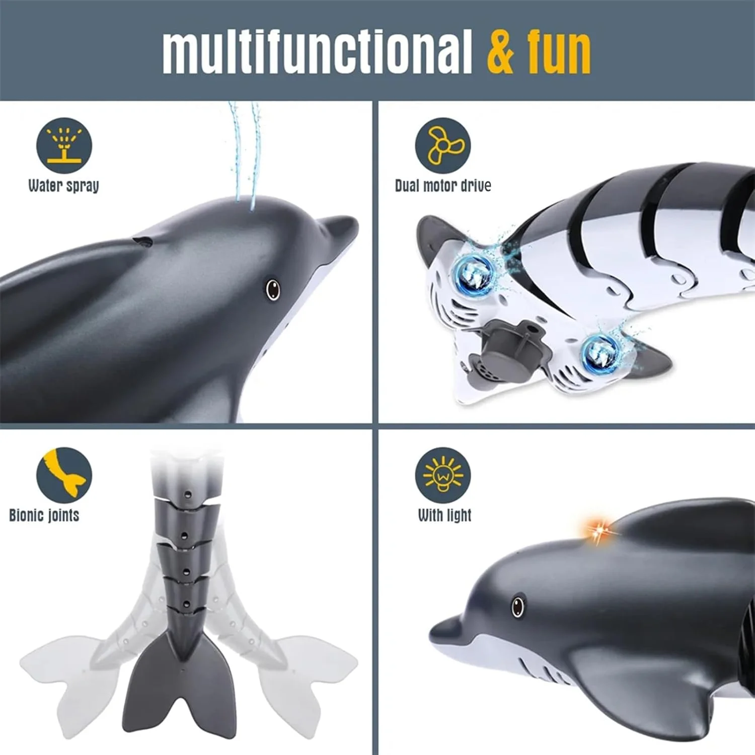 قایق کنترلی بدلکاری Labymos 2.4G اسباب بازی های آبی قایق کنترلی از راه دور کشتی برقی کودکان - صورتی