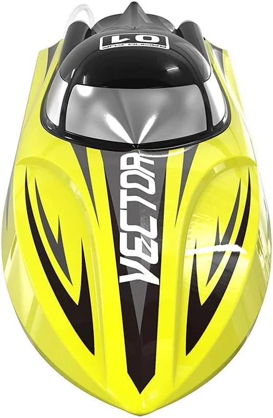 قایق موتوری کنترلی الکتریکی با سرعت بالا، طول 63 سانتی متر، سرعت 64 کیلومتر بر ساعت، موتور براشلس، مناسب برای سرگرمی، بازیکنان، پسران بالای 14 سال