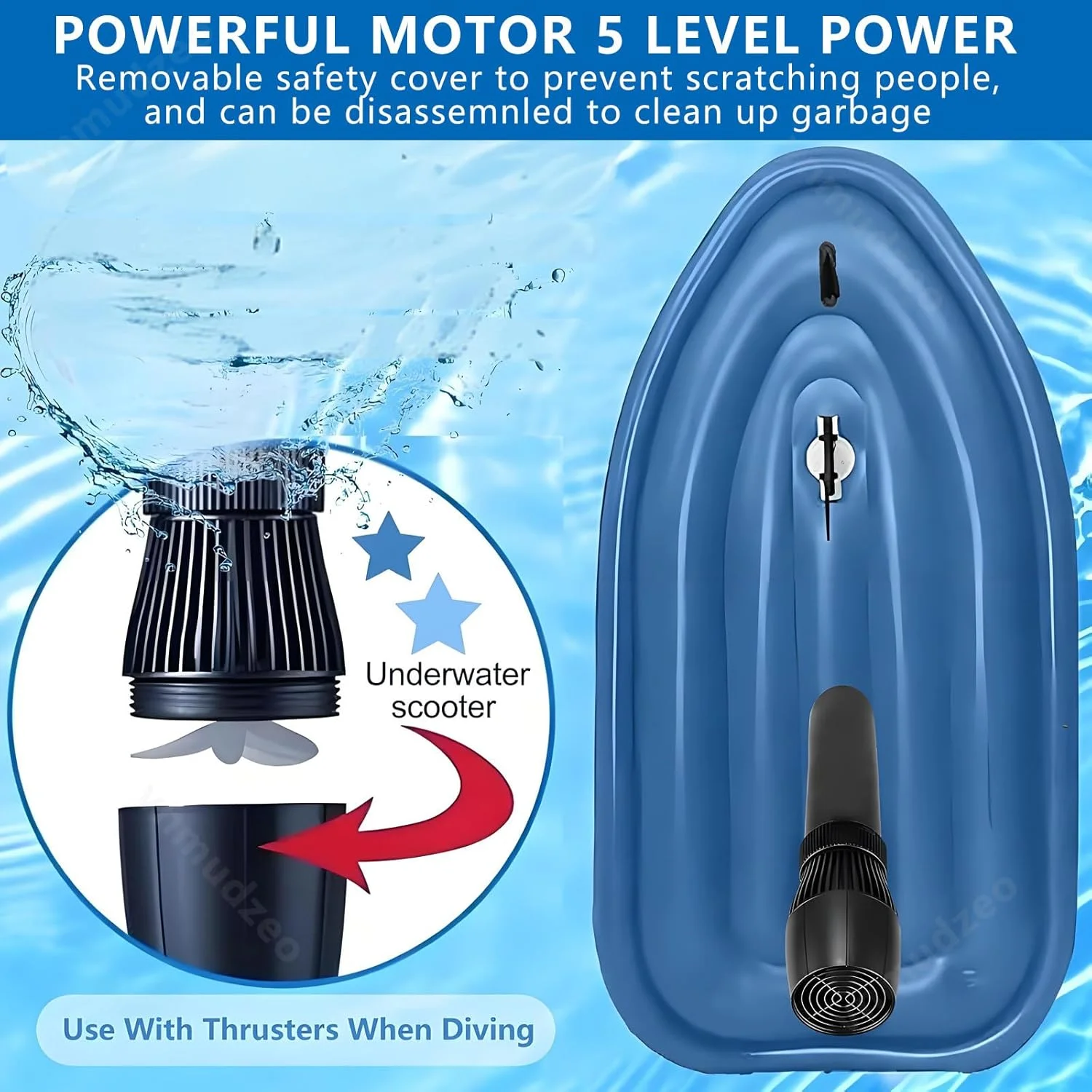 قایق موتوری بادی برقی، تراستر جداشدنی 500 وات 700 وات، اسباب بازی مهمانی شنا تخته پارویی کایاک تابستانی، برای علاقه مندان به ورزش های آبی قایق موتوری + تراستر 500W16A