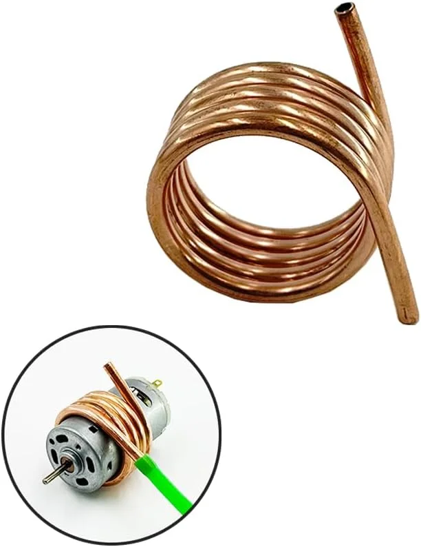 1 عدد لوله خنک کننده آب موتور براش قایق RC، حلقه مسی ژاکت خنک کننده آب برای قطعات خنک شونده با آب موتور براش کشتی مدل DIY قایق RC (مناسب برای موتور براش 540/550)