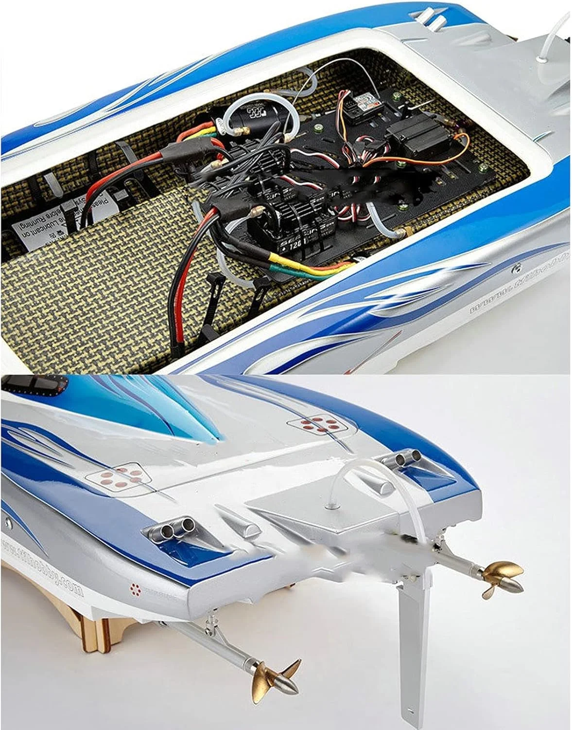 مدل قایق RC کاتاماران بدنه فایبرگلاس مدل قایق برقی براشلس