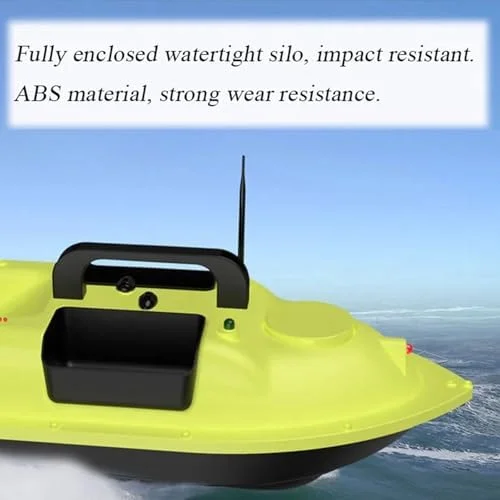 قایق ماهیگیری GPS - چند منظوره با قابلیت ذخیره نقاط ماهیگیری، بازگشت خودکار، کنترل از راه دور، پشتیبانی از 16 نقطه ماهیگیری، باتری 12000mAh