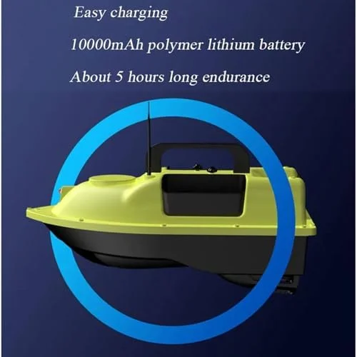 قایق ماهیگیری GPS - چند منظوره با قابلیت ذخیره نقاط ماهیگیری، بازگشت خودکار، کنترل از راه دور، پشتیبانی از 16 نقطه ماهیگیری، باتری 12000mAh