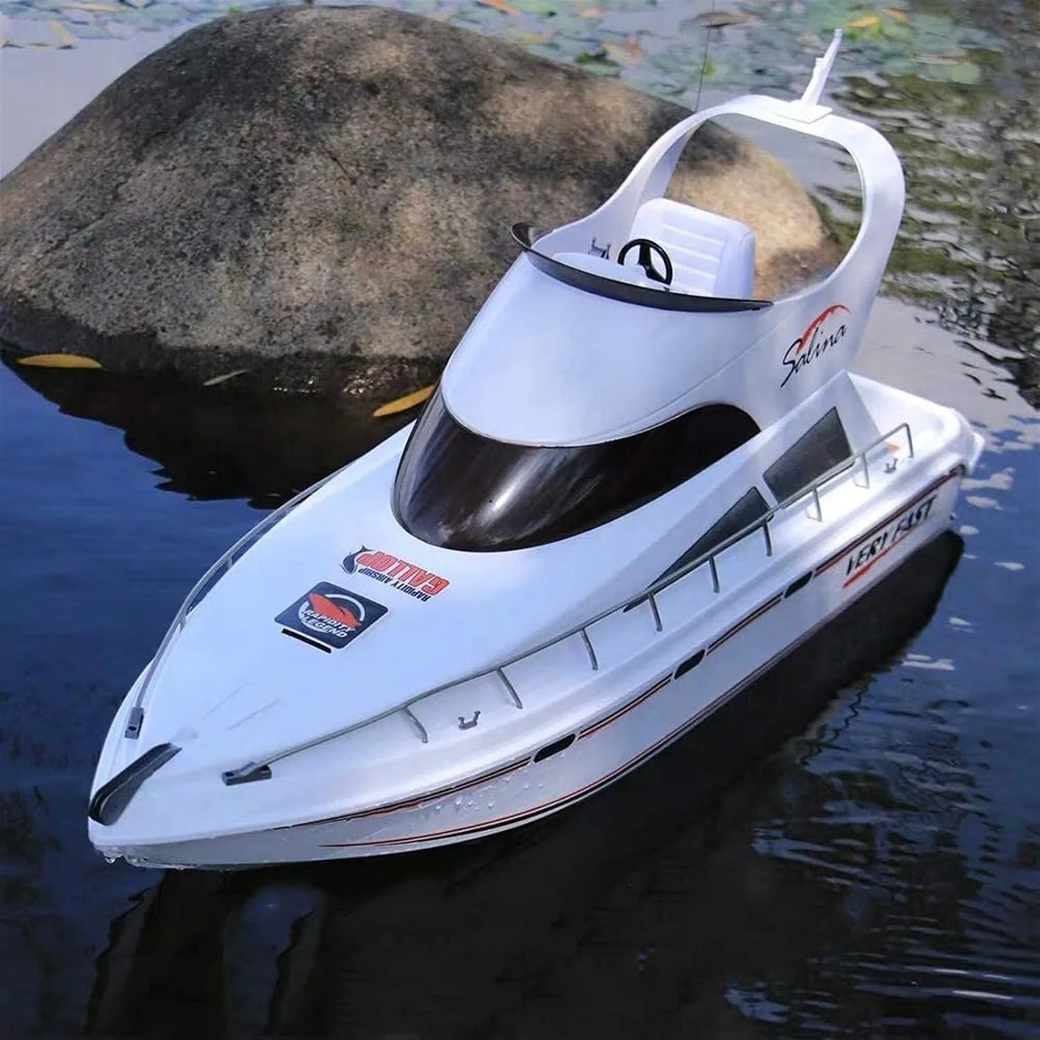 قایق تفریحی کنترل از راه دور مدل بزرگ 27 اینچی، قایق کنترل از راه دور الکتریکی 2.4 گیگاهرتزی، کشتی آرسی با سرعت 30 کیلومتر در ساعت، شبیه سازی قایق تفریحی لوکس، اسباب بازی مدل کنترل از راه دور برای پسران و بزرگسالان