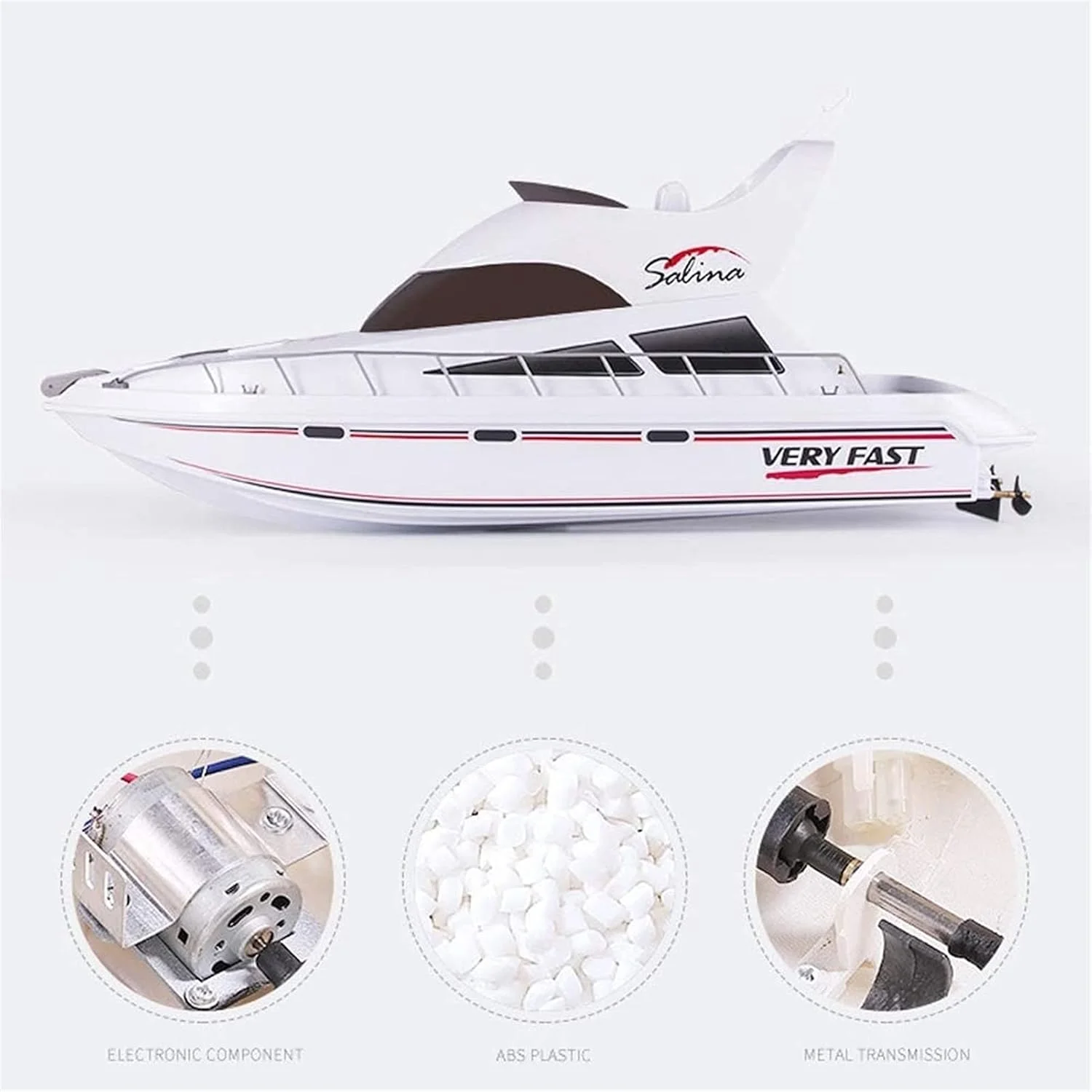 قایق تفریحی کنترل از راه دور مدل بزرگ 27 اینچی، قایق کنترل از راه دور الکتریکی 2.4 گیگاهرتزی، کشتی آرسی با سرعت 30 کیلومتر در ساعت، شبیه سازی قایق تفریحی لوکس، اسباب بازی مدل کنترل از راه دور برای پسران و بزرگسالان