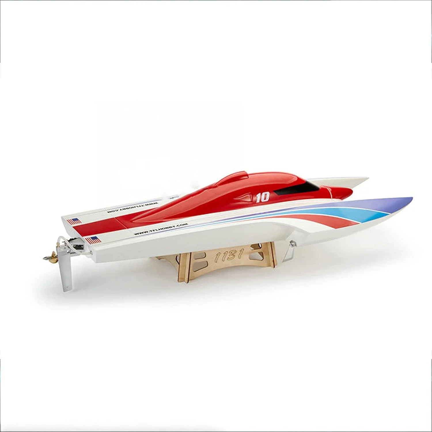 مدل قایق کشتی خلاقانه 82 * 38 * 16 سانتی متر، قایق RC کاتاماران براشلس مسابقه ای