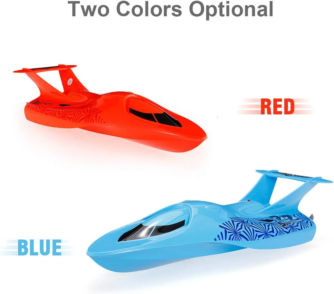 قایق کنترلی کوچک برای کودکان 5 تا 9 سال، قایق های آرسی سریع برای مسابقه در استخر، اسباب بازی های آبی زیردریایی برای بزرگسالان و کودکان، اسباب بازی های کنترلی (قرمز)