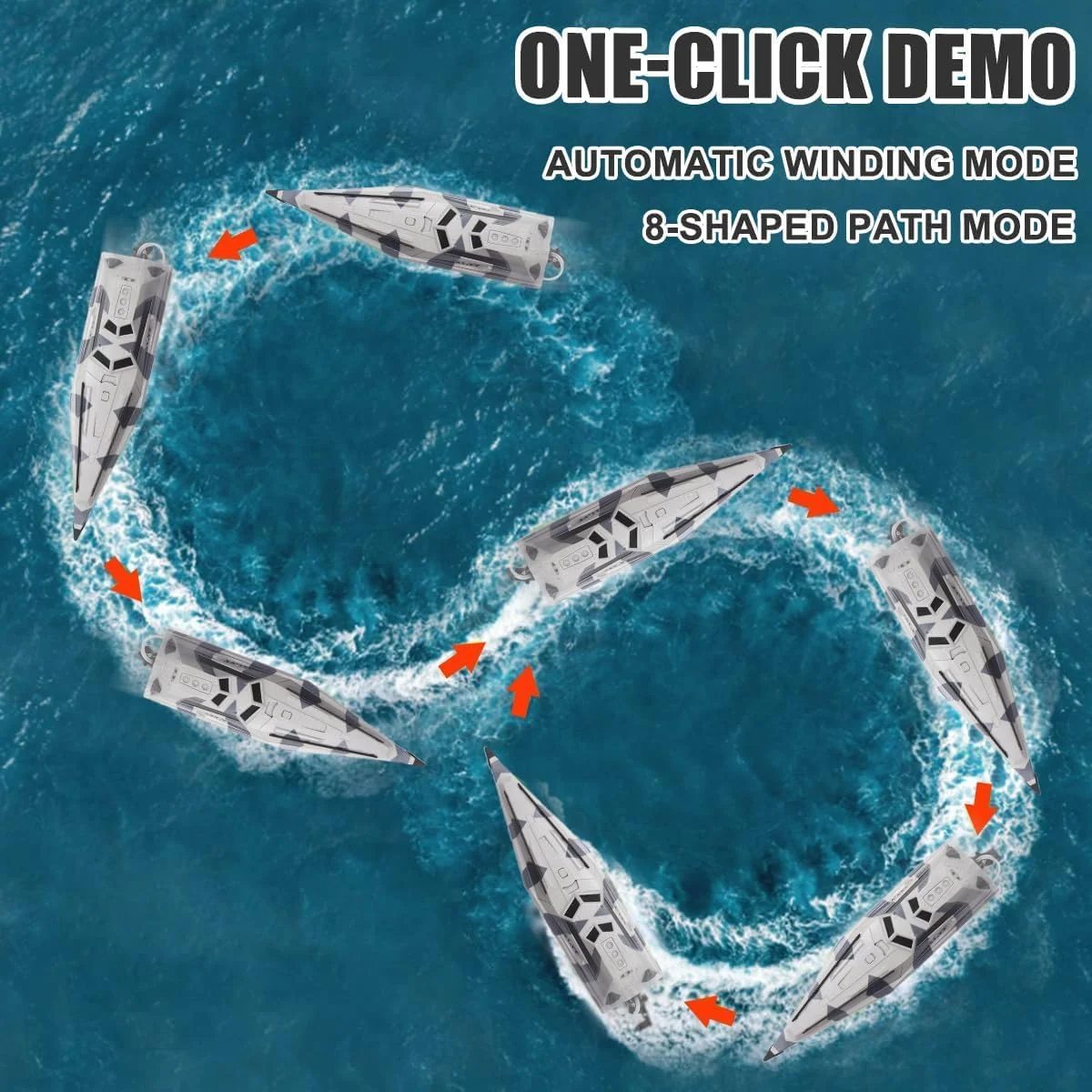 قایق کنترلی، قایق های کنترلی برای بزرگسالان و کودکان، قایق های مسابقه ای مینی زیردریایی با سرعت بالا برای استخرها و دریاچه ها، جت استخری با باتری قابل شارژ 1500 میلی آمپر ساعتی