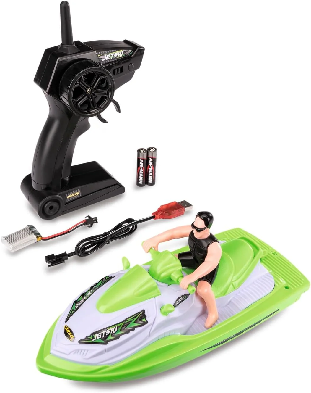 جت اسکی Carson 500108052 2.4GHz 100% RTR - قایق کنترلی، قایق RC، قایق کنترلی برای کودکان و بزرگسالان، شامل کنترل از راه دور