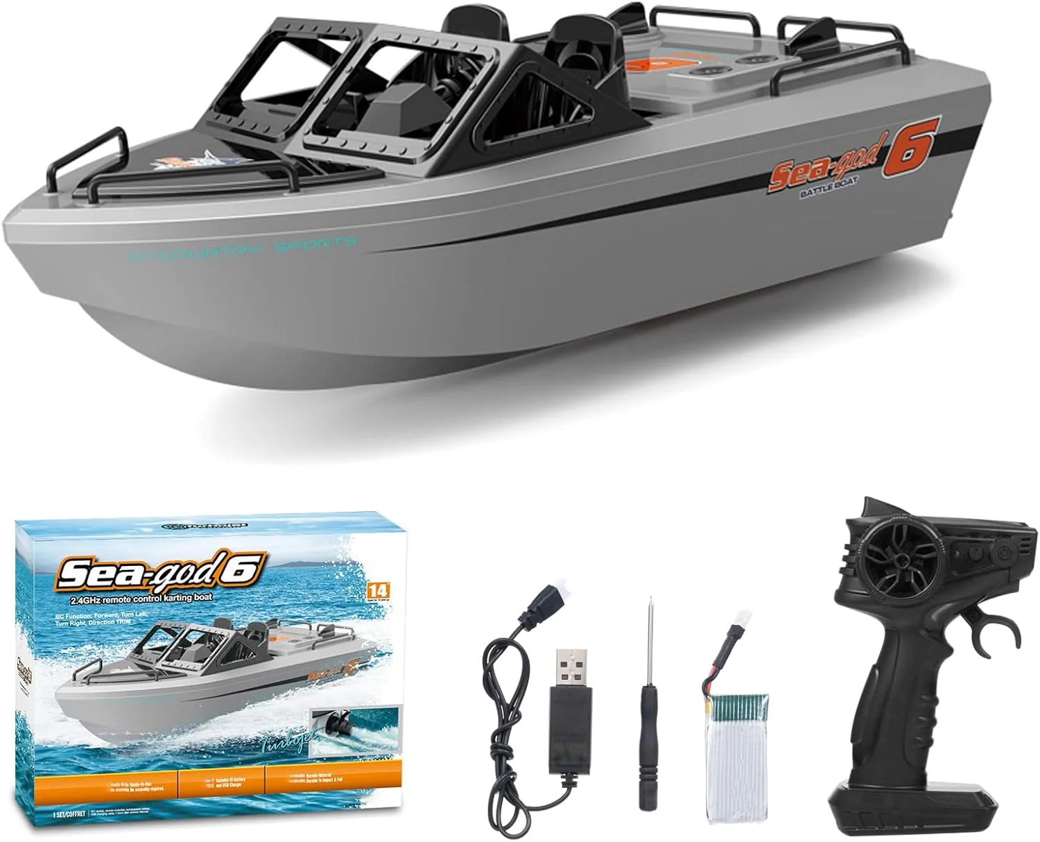 قایق کنترلی، کشتی کارتینگ ضد آب 2.4 گیگاهرتز با موتور براشلس برای استخرها و دریاچه ها، اسباب بازی برقی کوچک برای پسران و دختران