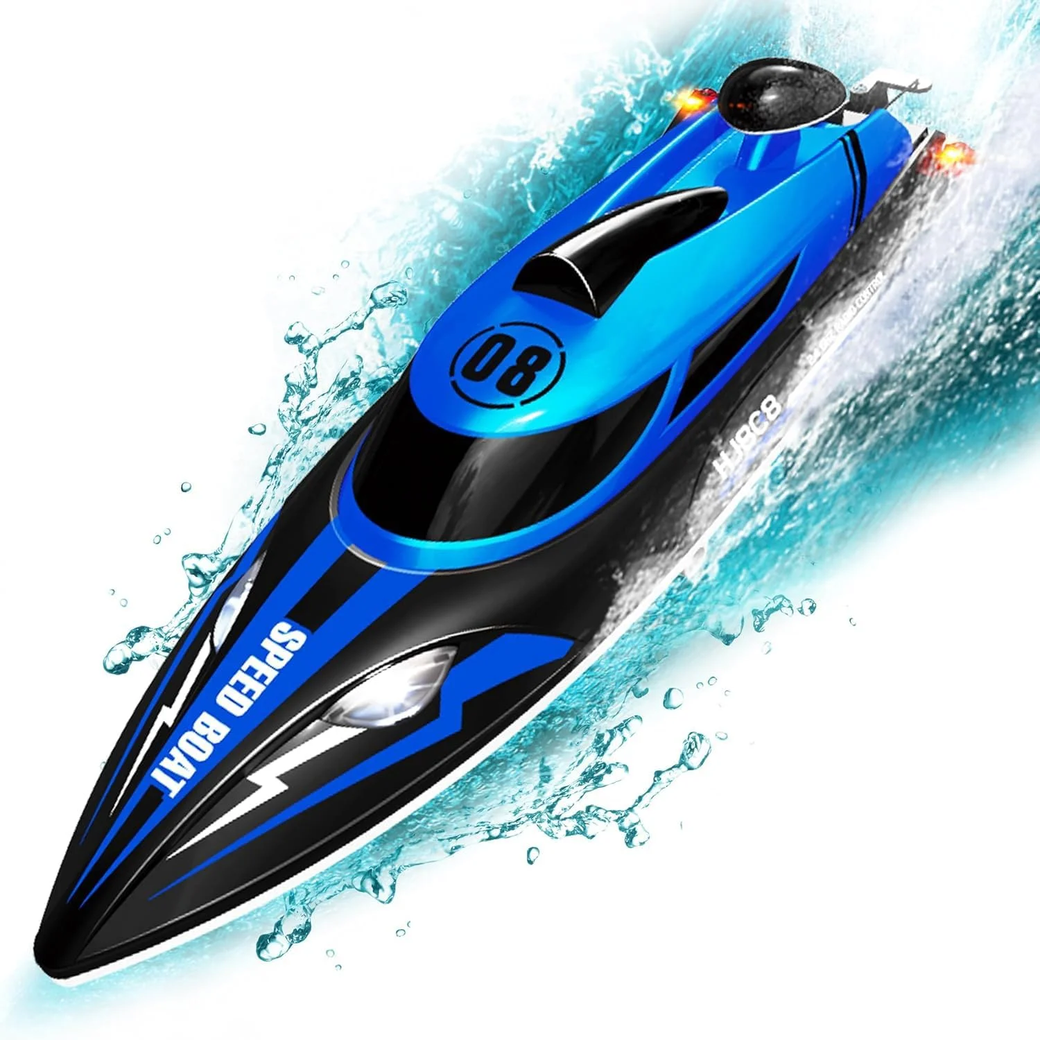 قایق کنترلی آزون با سرعت 2.4 گیگاهرتز - قایق مسابقه ای سریع آرسی با سرعت 35+ کیلومتر در ساعت برای کودکان و بزرگسالان، قایق جت الکتریکی ضد آب برای استخرها، دریاچه ها و رودخانه ها، باتری قابل شارژ، هدیه ایده آل