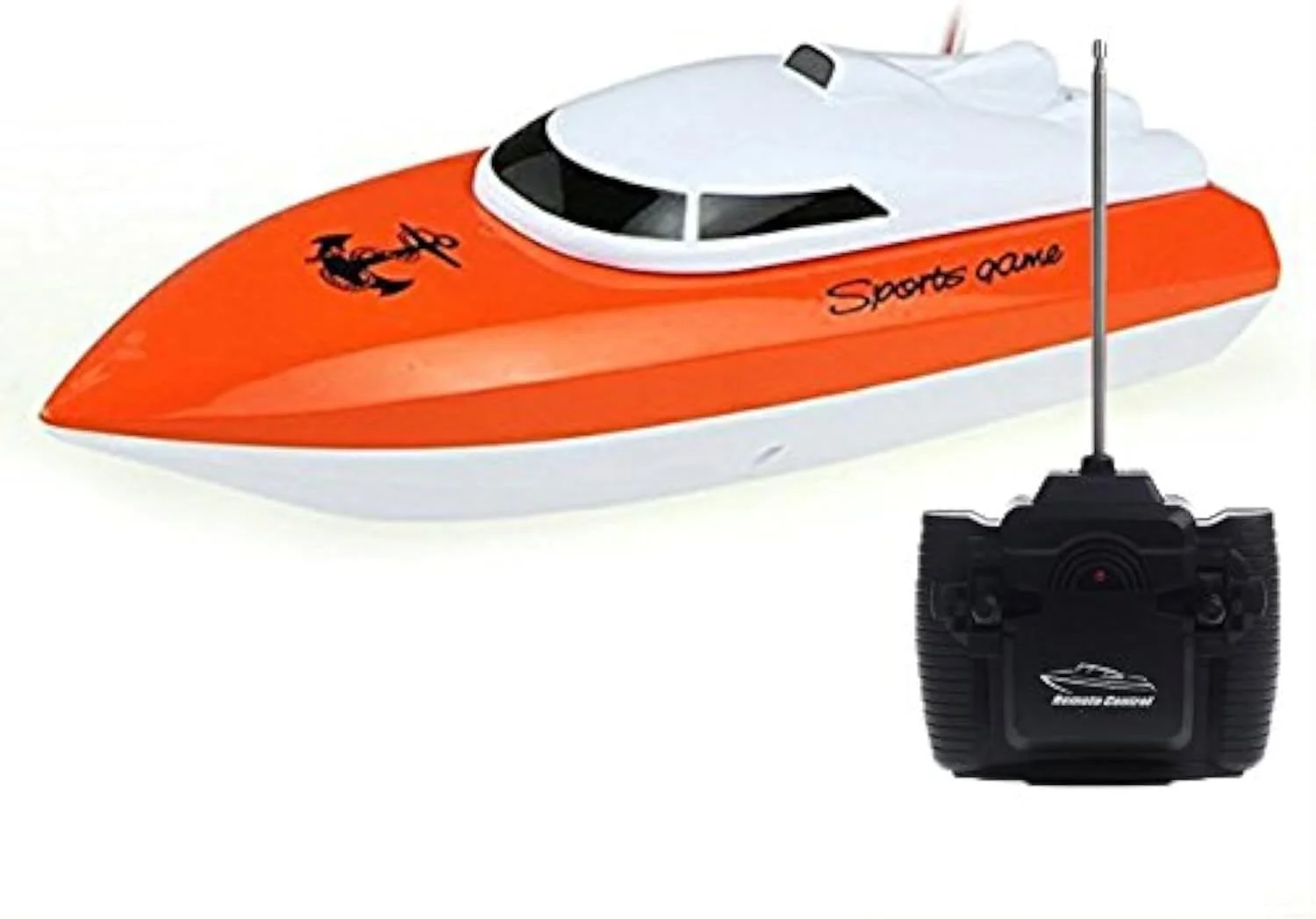 قایق کنترلی، قایق مسابقه ای با کنترل از راه دور برای استخرها و دریاچه ها، اسباب بازی قایق پرسرعت مینیاتوری 10 کیلومتر در ساعت، ماجراجویی در فضای باز، 4 کانال الکتریکی برای کودکان (802 نارنجی)