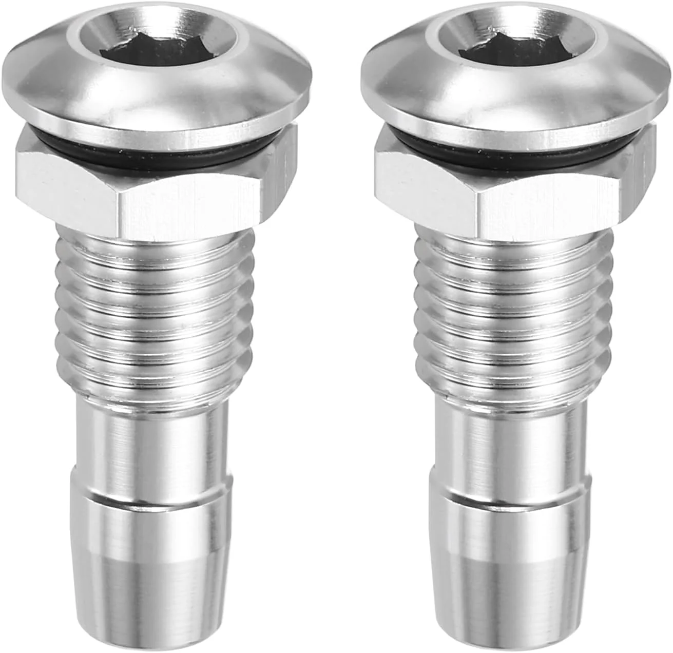 نازل خروجی آب قایق کنترلی، آلیاژ آلومینیوم 25 میلی‌متری M8، لوله خنک‌کننده برای سیستم خنک‌کننده موتور قایق کنترلی، نقره‌ای، 2 عدد