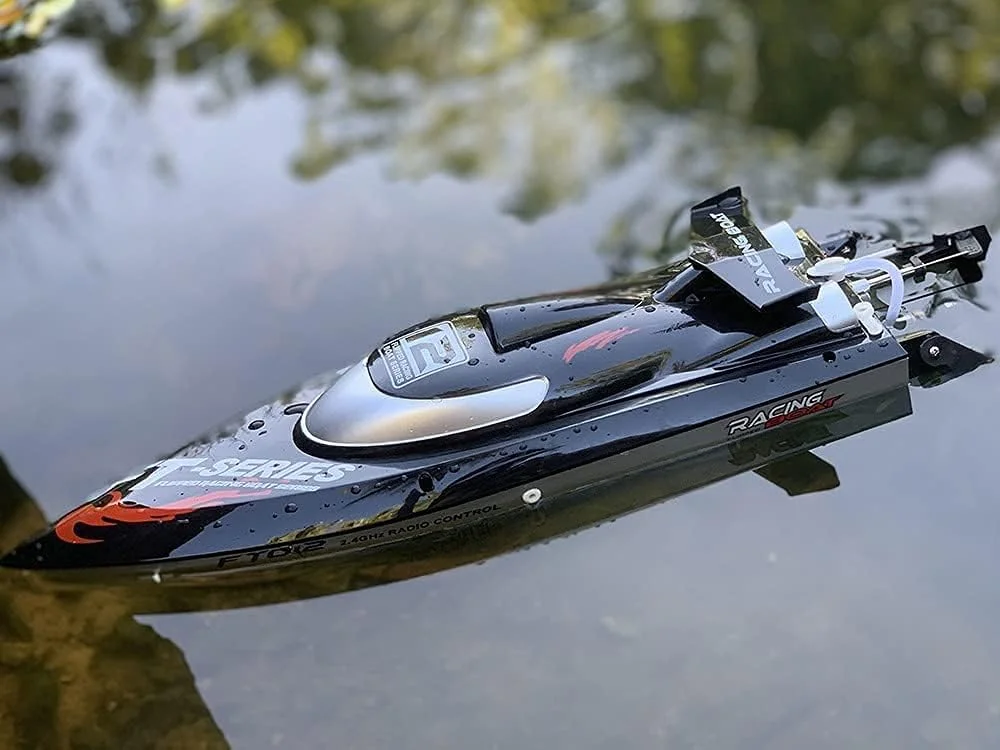 قایق تندرو کنترلی بزرگ SOWOFA FT012، 2.4G 4WD 55KM/H، مناسب سرگرمی بزرگسالان، 25.5 اینچ (ft012 متوسط)