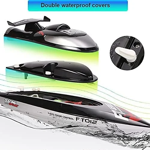 قایق تندرو کنترلی بزرگ SOWOFA FT012، 2.4G 4WD 55KM/H، مناسب سرگرمی بزرگسالان، 25.5 اینچ (ft012 متوسط)