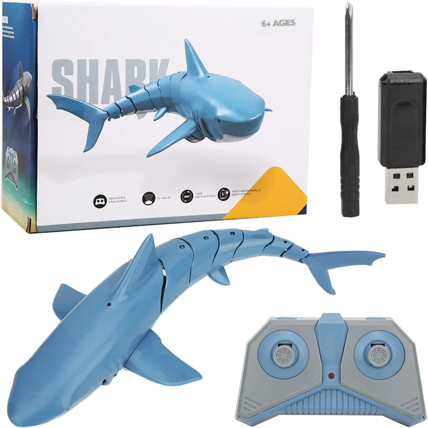 قایق اسباب بازی کنترلی 2.4G، قایق شناور ضد آب قابل شارژ USB با پلاستیک ABS شبیه سازی شده برای کودکان در مخزن آب، وان حمام، استخر (1)