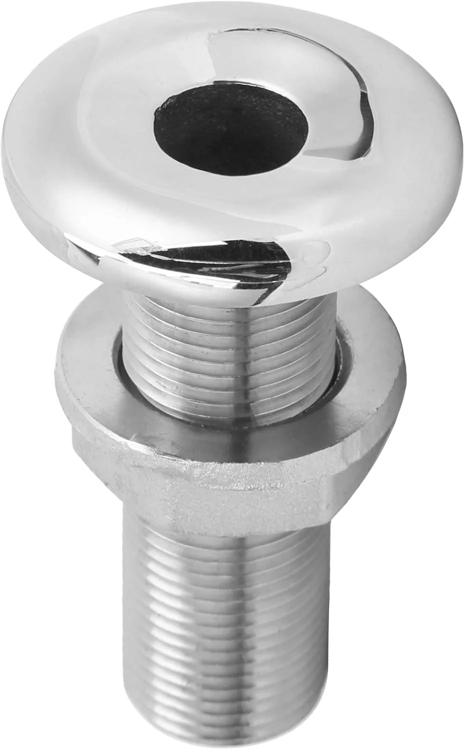 خروجی آب رزوه دار کامل RiToEasysports، اتصال دهنده استیل ضد زنگ از طریق بدنه برای شلنگ قایق و قایق تفریحی (MJS022-1 (MJS022-3/8〃)