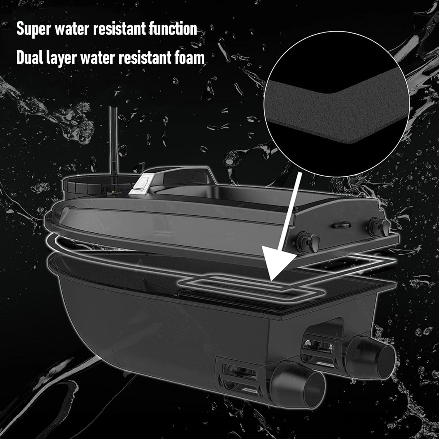 قایق ماهیگیری، طعمه ماهیگیری 12 ولت با سرعت بالا برای دریاچه و حوض