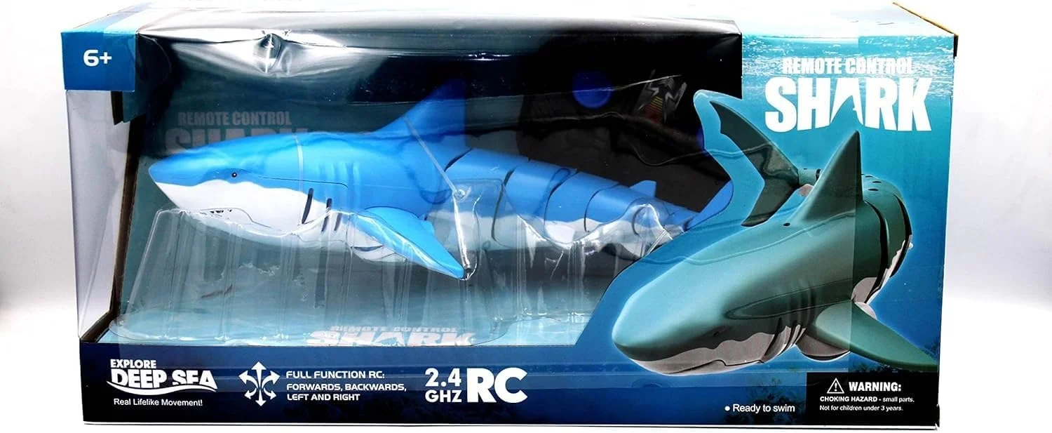 اسباب بازی کوسه کنترلی از راه دور، ضدآب مناسب استخر و دریاچه، قایق کنترلی 2.4G آماده شنا