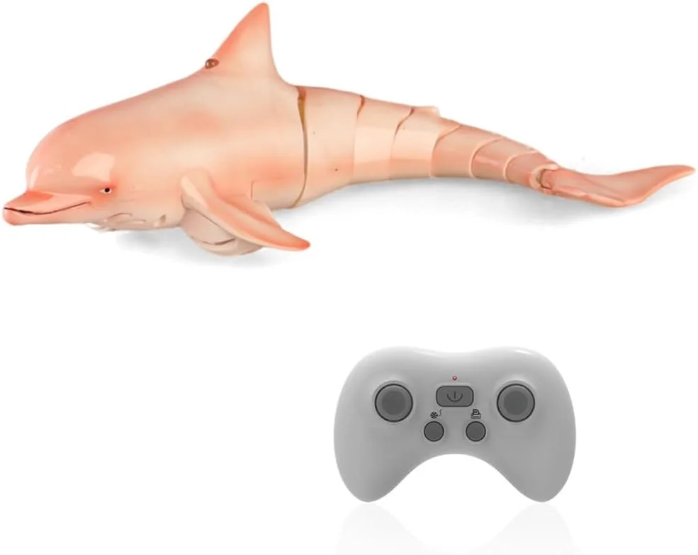 اسباب بازی استخر کوسه کنترل از راه دور، اسباب بازی دلفین آبی RC 2.4G برای کودکان 8-12 سال، قایق RC شناور برای حمام و دریاچه، هدیه ای عالی برای پسران و دختران 6-10 سال