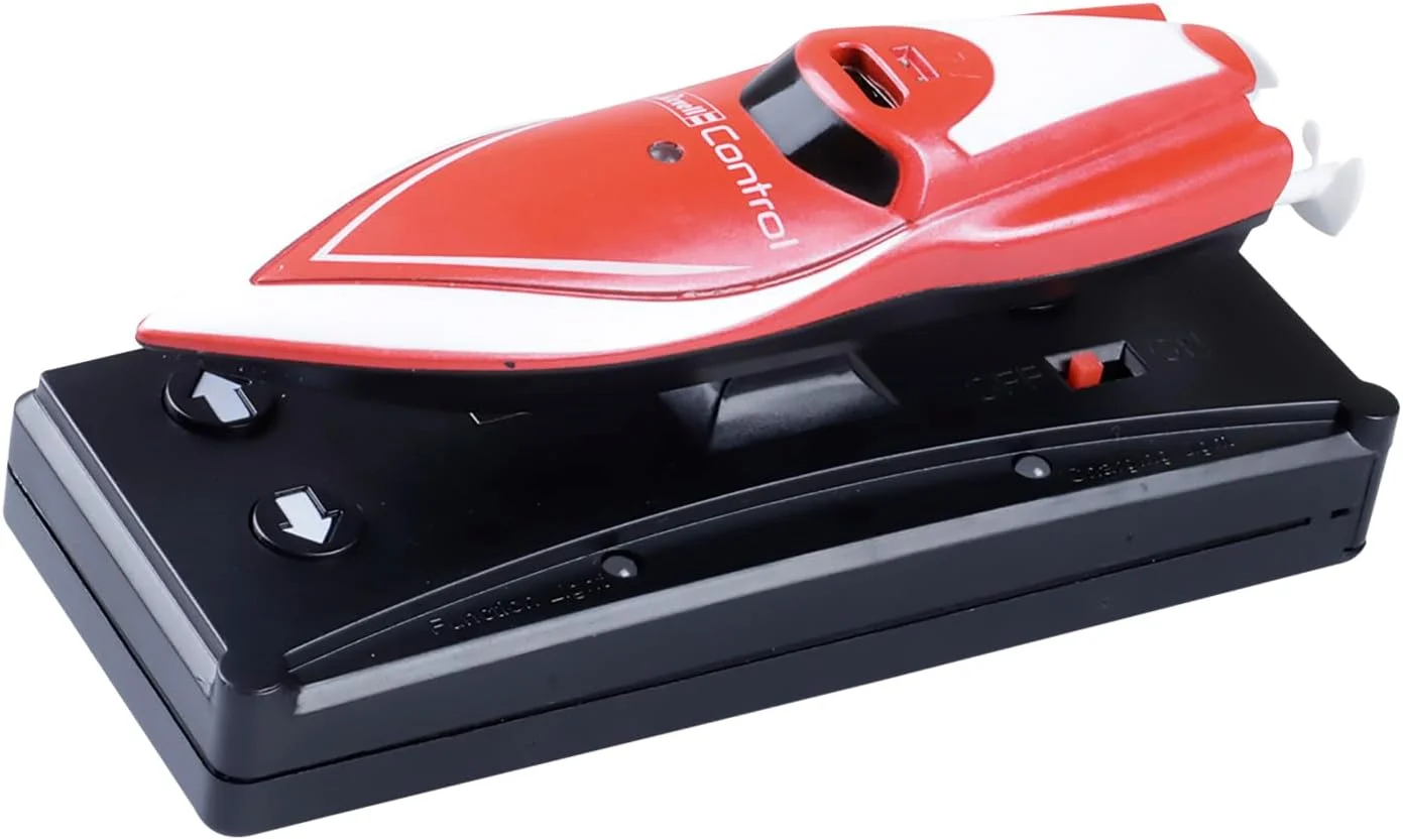 قایق مینی آرسی Revell Control I قرمز I کنترل از راه دور 2.4 گیگاهرتز I بسته بندی قوطی I ضد آب I شامل باتری و شارژر I طول 7.5 سانتی متر I ایده هدیه از 8 سال