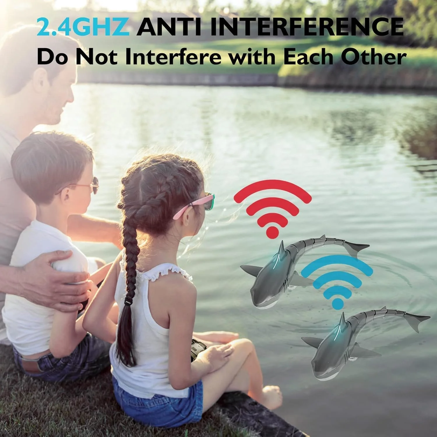 اسباب بازی کوسه کنترلی 2.4G، اسباب بازی کوسه استخر کنترلی برای کودکان 8-12 سال، کوسه شبیه سازی شده واقعی، قایق RC ضد آب 2.4 گیگاهرتزی، کوسه اسباب بازی با نور برای 60 دقیقه بازی، هدیه برای پسران و دختران