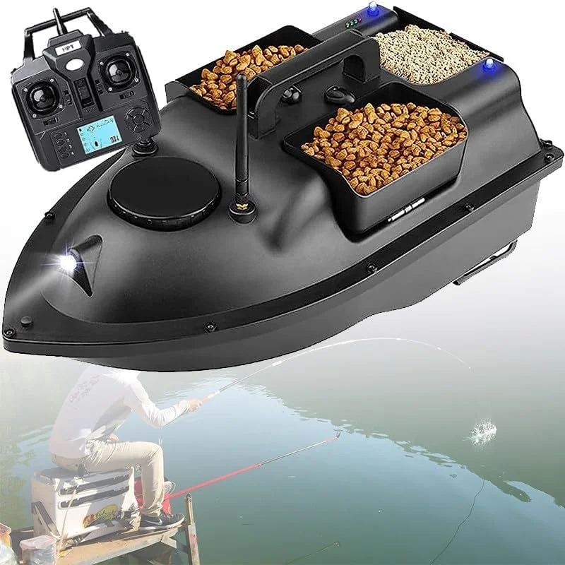 قایق طعمه ماهیگیری RC، برد 500 متری با موقعیت یابی GPS و کروز اتوماتیک، مقاوم در برابر بادهای سطح 7-8، دارای 3 مخزن با ظرفیت بارگیری 2 کیلوگرم، برای علاقه مندان به ماهیگیری با باتری با ظرفیت بالا 5200mAh/12000mAh