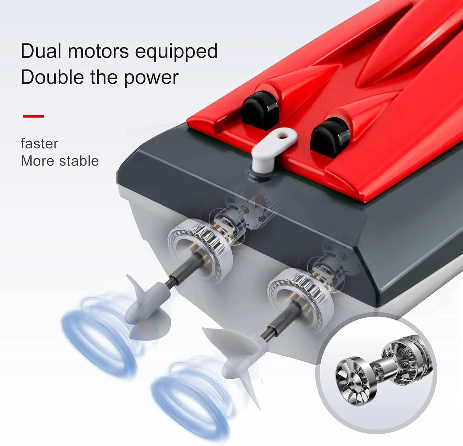 قایق کنترلی از راه دور OUNA 806 2.4G، قایق ضدآب با سرعت 20 کیلومتر در ساعت، اسباب بازی و هدیه ای عالی برای کودکان