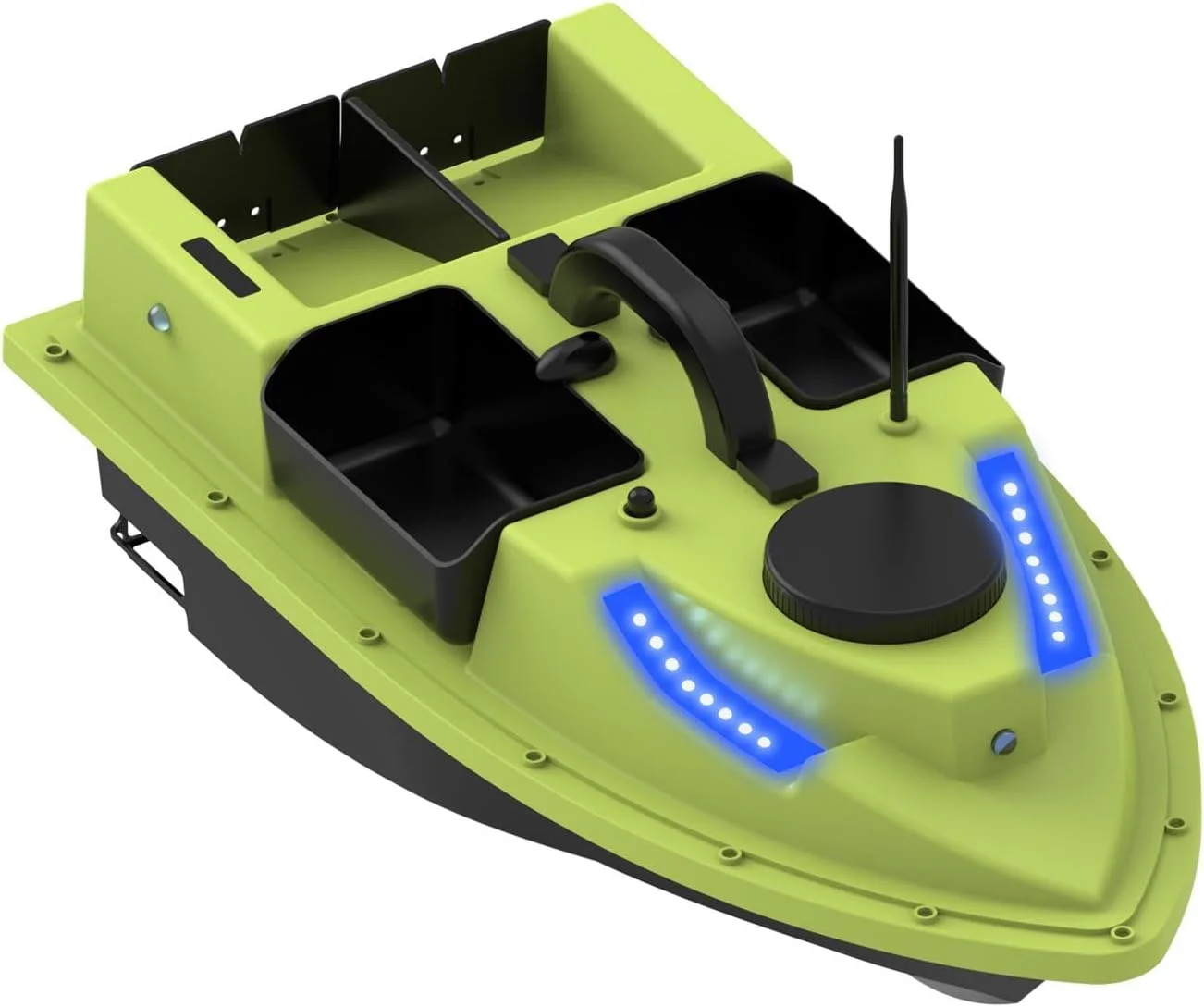 قایق طعمه پاش آرسی Mingzhe GPS با کنترل از راه دور بی سیم 500 متری، کشتی طعمه پاش ماهیگیری با 4 محفظه طعمه و ظرفیت حمل 2 کیلوگرم