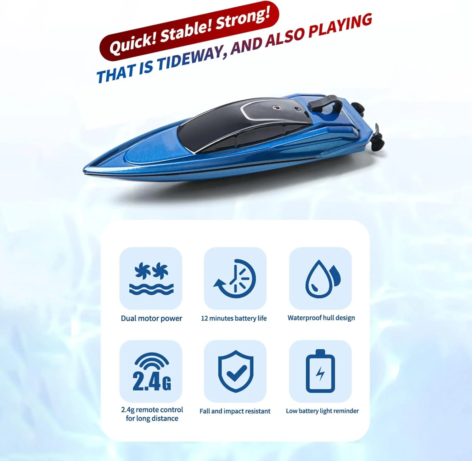 مینی قایق کنترلی ضد آب اسباب بازی برای کودکان