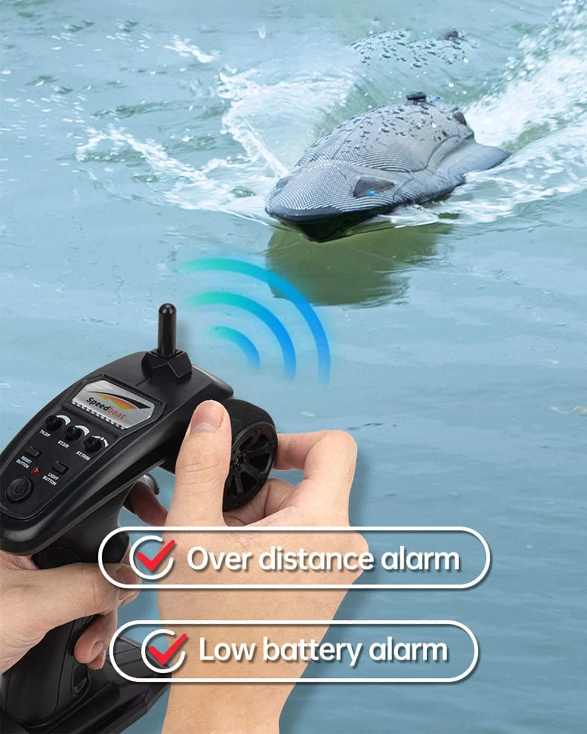 قایق کنترلی KASTWAVE برای بزرگسالان، قایق های کنترلی سریع با سرعت 20+ مایل در ساعت برای بزرگسالان و کودکان، مناسب برای استخر، دریاچه، رودخانه، بازی های آبی، قایق مسابقه ای با قابلیت بازیابی واژگونی، چراغ LED، اسباب بازی های استخری قایق کنترلی، هدیه برای پسران و دختران