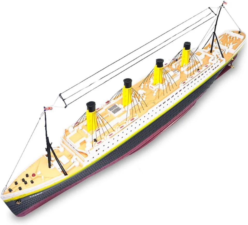 مدل کشتی کروز تایتانیک الکتریکی RC 3 کاناله با چراغ های LED، مدل قایق موتوری RC 2.4G، مدل کشتی کروز کنترل از راه دور آماده برای بزرگسالان