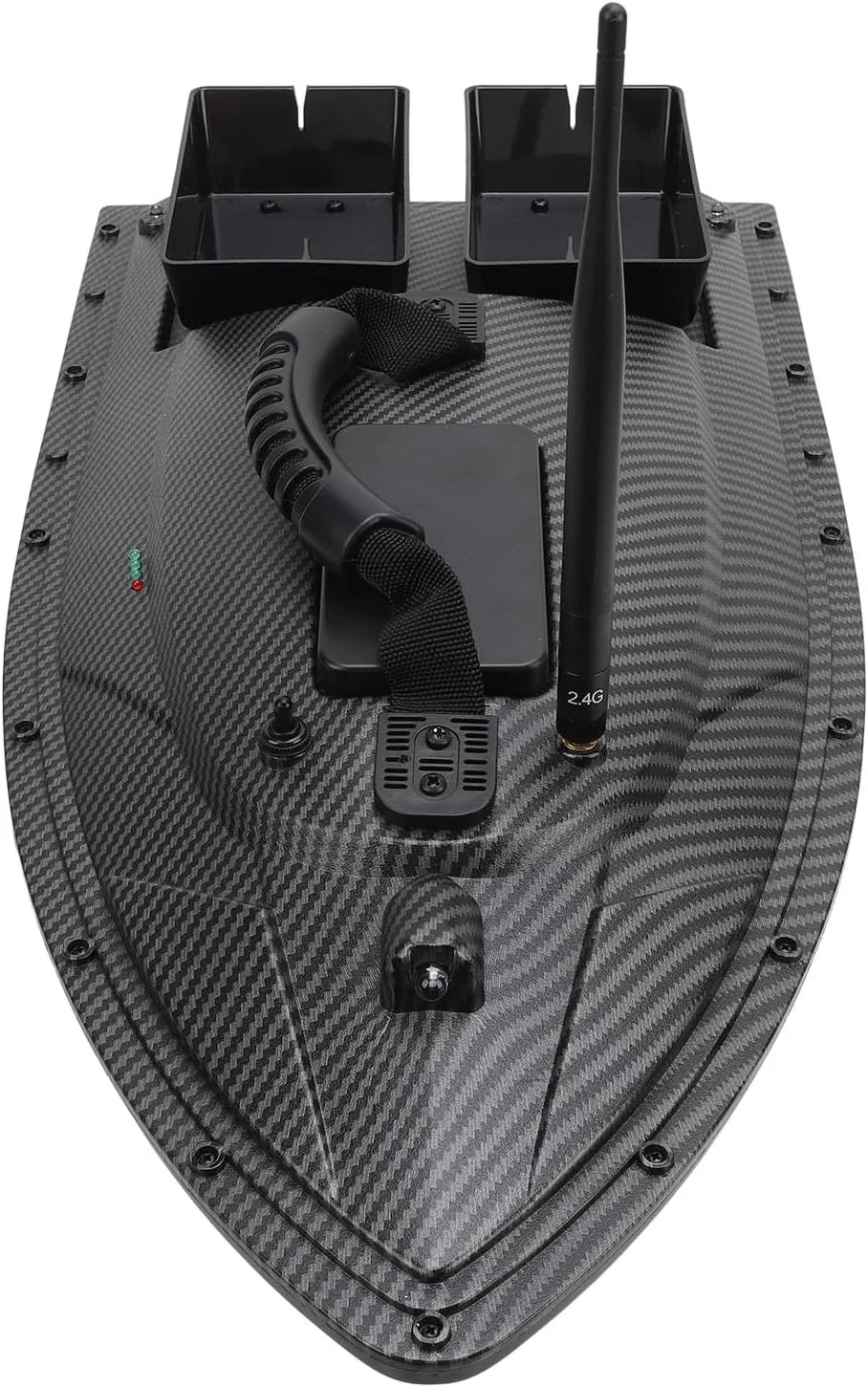 قایق طعمه ماهیگیری کنترل از راه دور Jiawu، موتور دوگانه، GPS، خلبان خودکار، مواد ABS قوی برای استخرها و دریاچه ها با چراغ شب، کنترل از راه دور LCD برای علاقه مندان به فضای باز