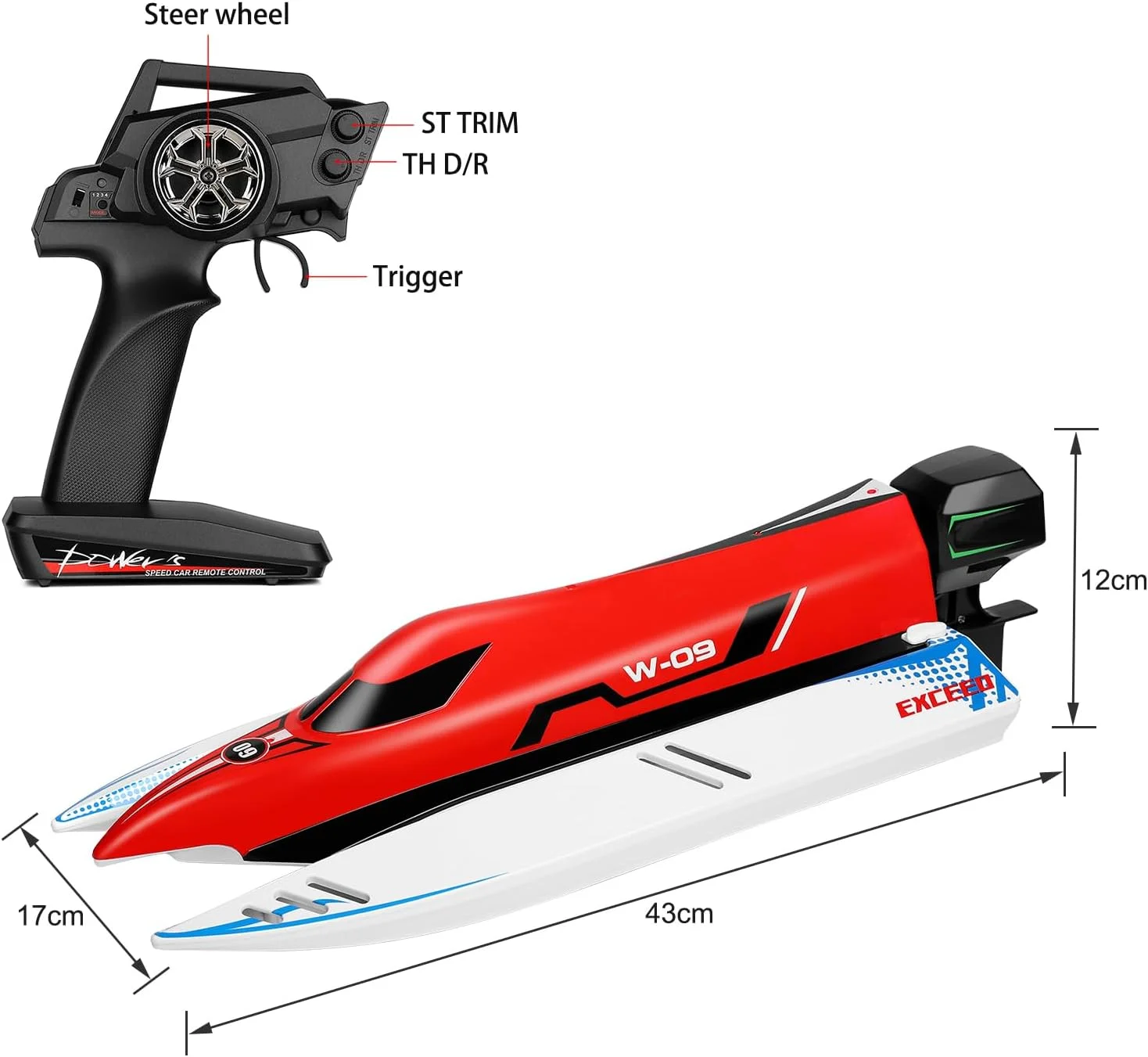 قایق کنترلی بدون برس GoolRC WLtoys WL915-A، قایق جت آرسی پرسرعت 45 کیلومتر بر ساعت با موتور بدون برس، خنک کننده آبی، قابلیت خود اصلاحی خودکار، کنترل متناسب، کیت کامل