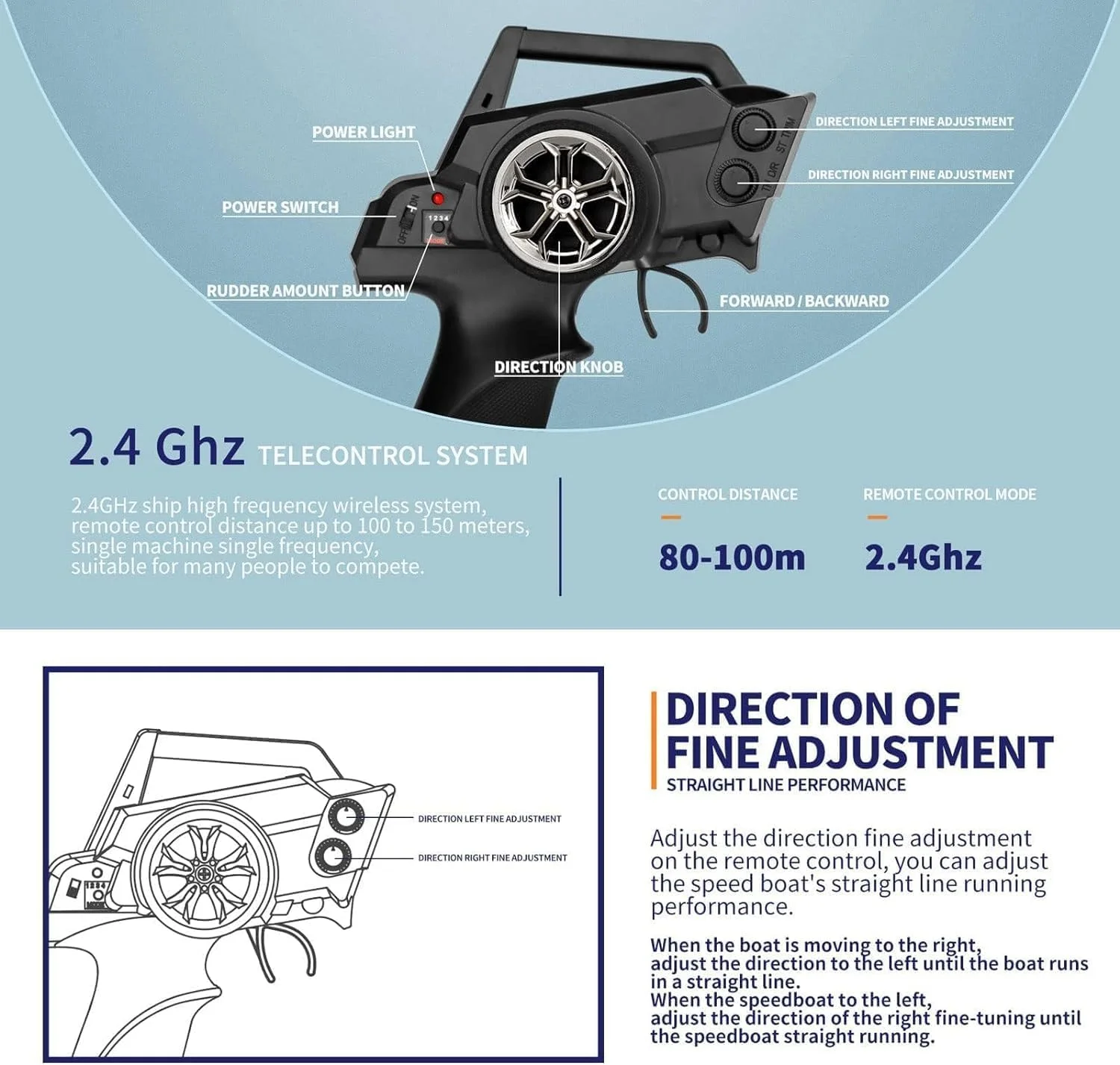 قایق کنترلی بدون برس GoolRC WLtoys WL915-A، قایق جت آرسی پرسرعت 45 کیلومتر بر ساعت با موتور بدون برس، خنک کننده آبی، قابلیت خود اصلاحی خودکار، کنترل متناسب، کیت کامل